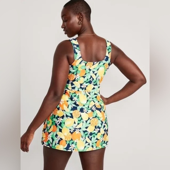 NWT Old Navy Wrap Front Swimsuit Fresh Squeezed Print Size Small. - Picture 3 of 7